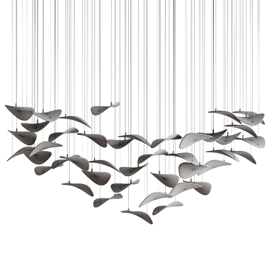 Wave Floating Leaf Chandelier - Image 3