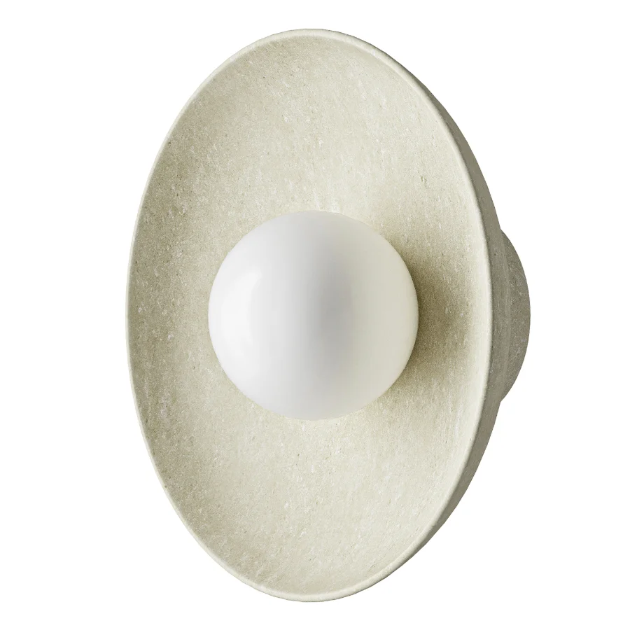 Ceramic Dish Wall Sconces - Image 1