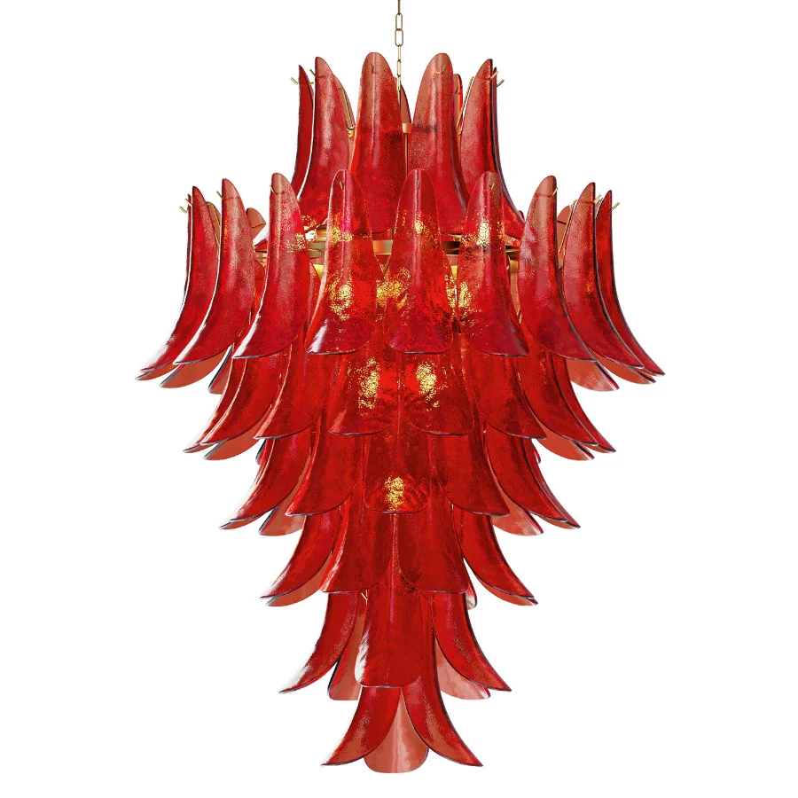 Murano Red Chandelier - Image 3