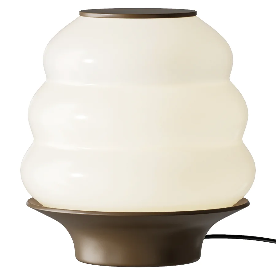 Jonathan Y White Brown LED Table Lamp - Image 1