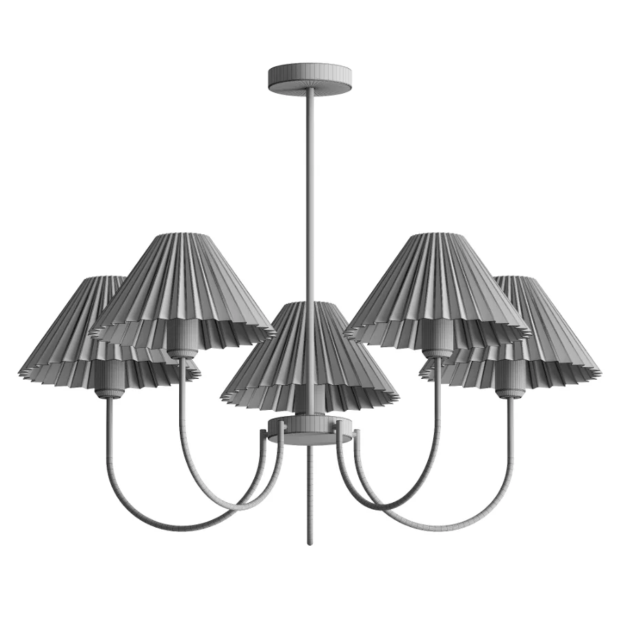 Lenore Pleated Chandelier 5 heads - Image 3
