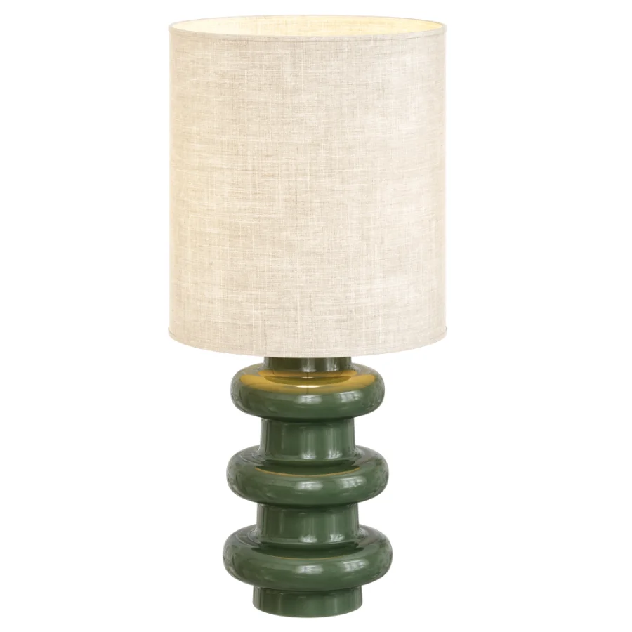 Petroleum Blue And Hemp Table Lamp - Image 6
