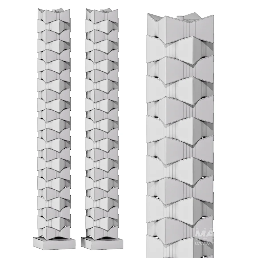 Stacked Alabaster Squares Floor Lamp - Image 4