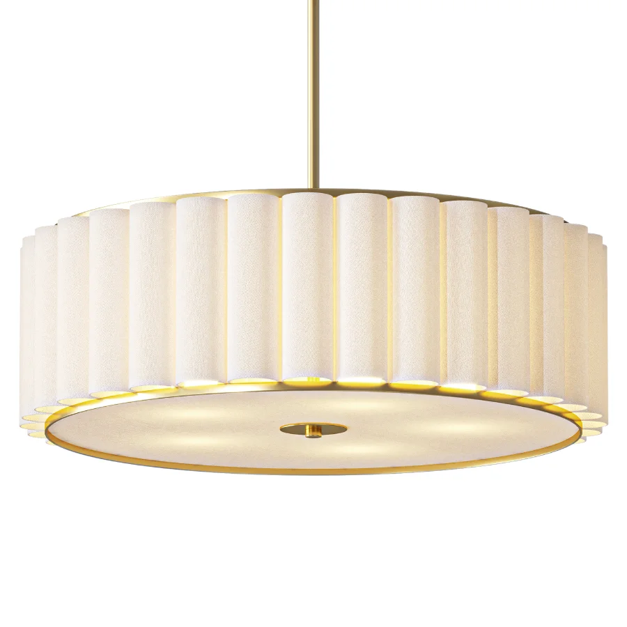 Pleated Drum Shaded Chandelier - Image 2