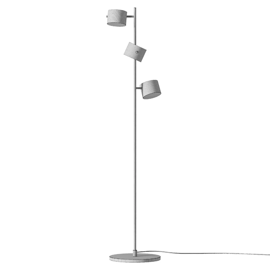 CB2 Convene Articulating Black Metal Trio Floor Lamp - Image 2