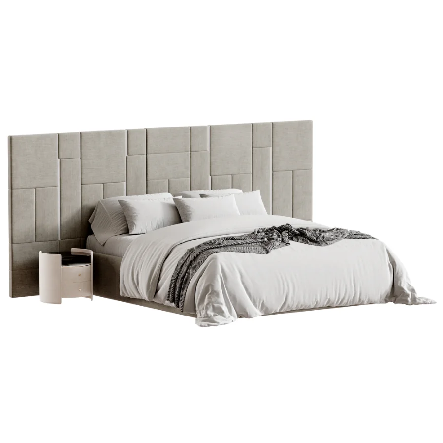 Riconta bed with a wide headboard - Image 3
