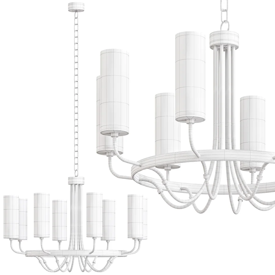 Elegant Modern Gold Chandelier By Staunton Henry - Image 2
