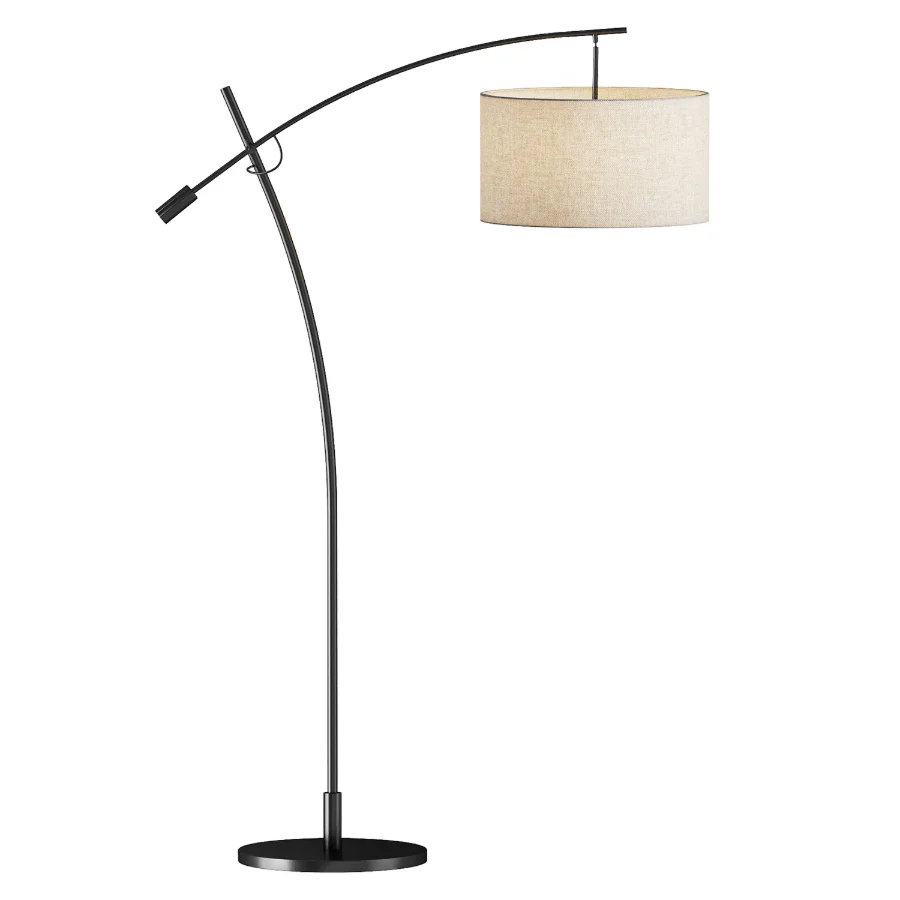 Possini Euro Raymond Warm Gold Adjustable Boom Arc Floor Lamp - Image 2