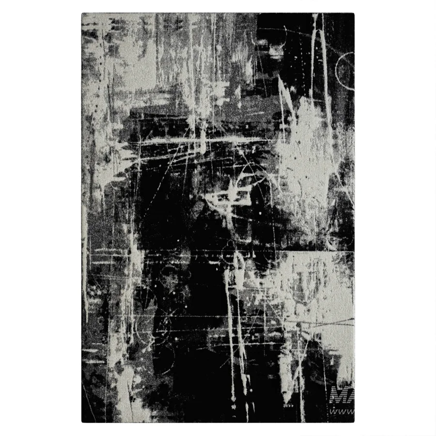 Stourbridge Abstract Area Rug in Black - Image 2