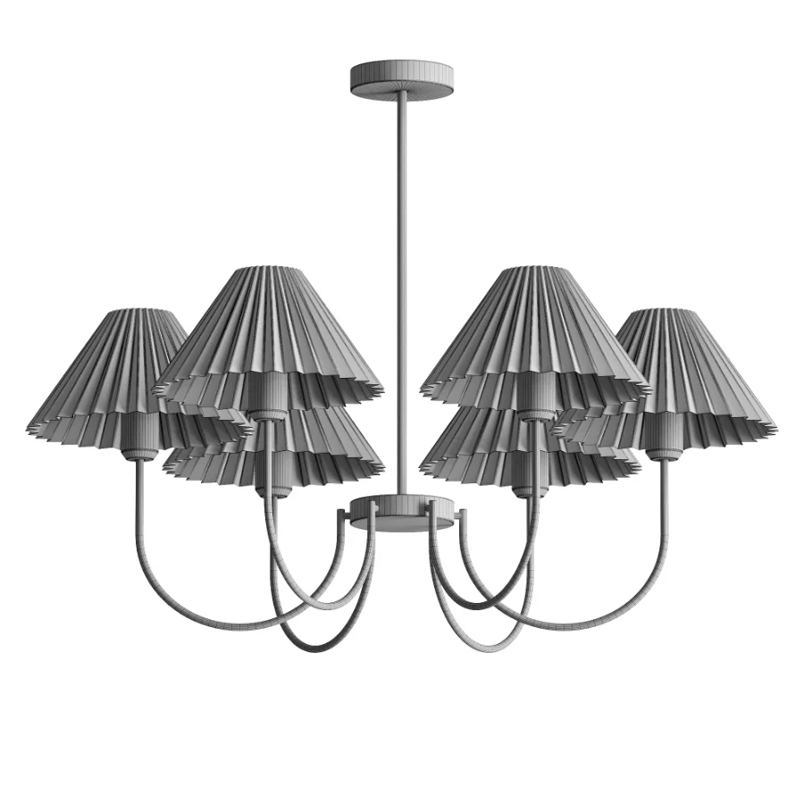 Lenore Pleated Chandelier 6 heads - Image 3