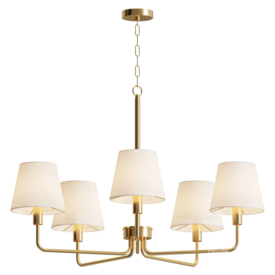 Farmhouse Gold Chandelier - Image 1