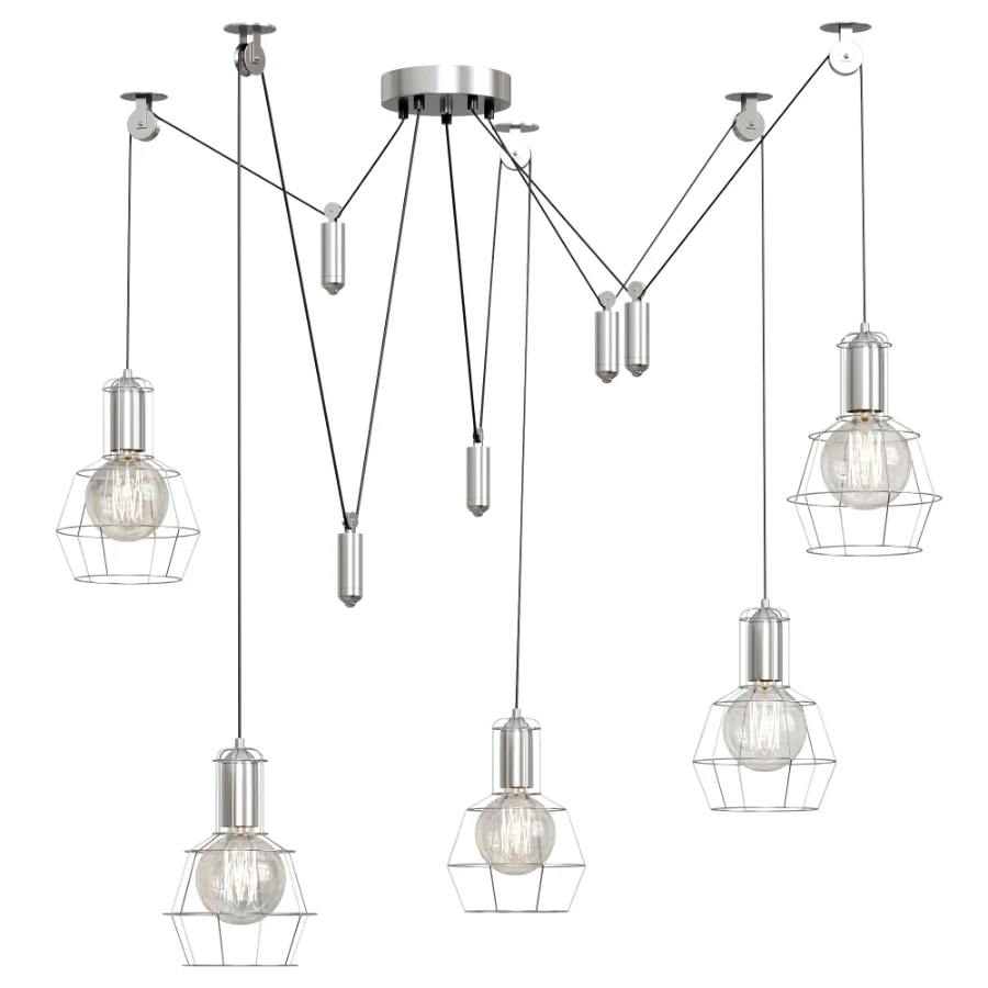 Bingham Caged Bulbs Industrial Pendant Light - Image 1