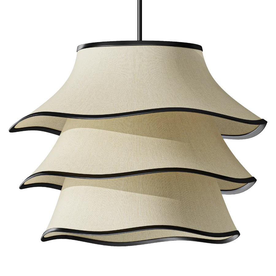 Lumiere Linen Chandelier - Image 1
