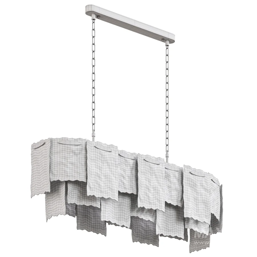 Round Ribbed Glass Chandelier By Garda Decor - Image 6