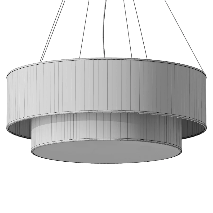 Luminaire Lucciano Circular Fabric Chandelier D50 - Image 3