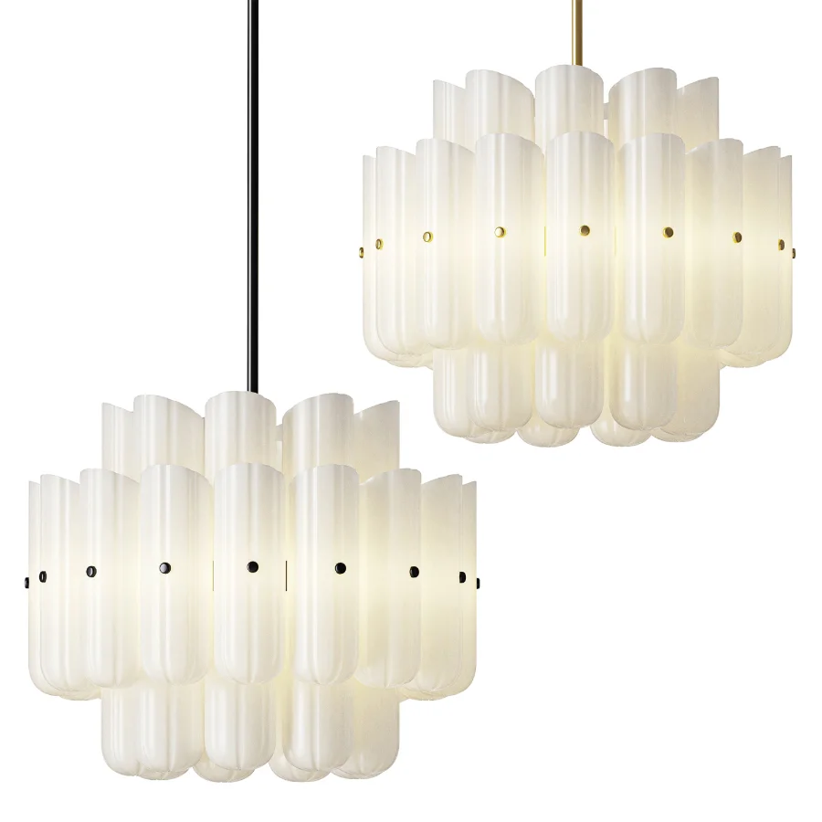 Rejuvenation Roll and Hill Lorna Double Tier Chandelier - Image 1