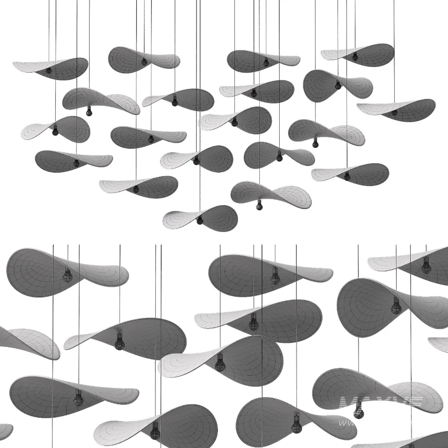 Wave Floating Leaf Chandelier - Image 6