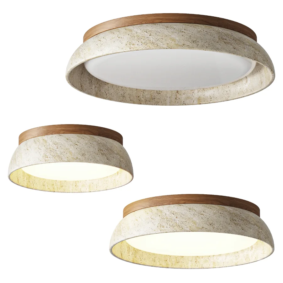 Docos Piedra Travertine Ceiling Light - Image 1