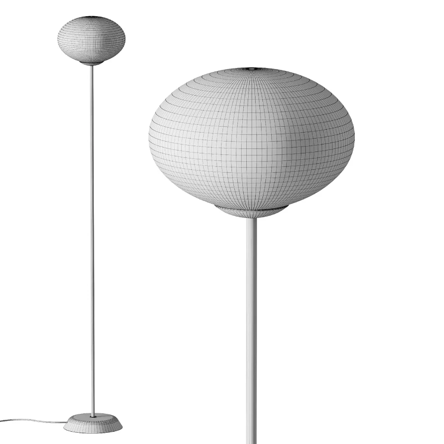 Zara Home Glass and Metal Floor Lamp - Image 3