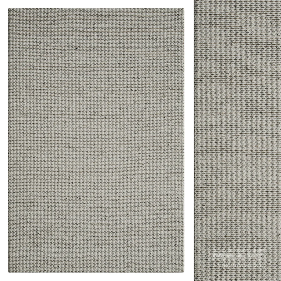 Hand Tufted Ivory Silver Area Rug - Image 1