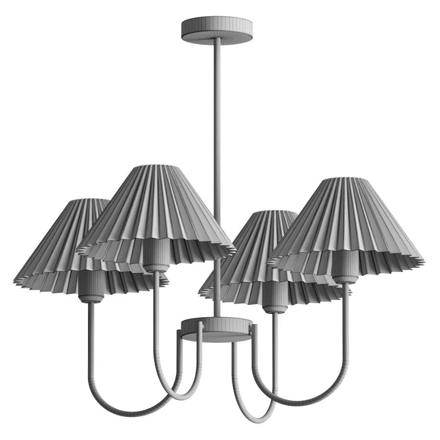 Lenore Pleated Chandelier 4 heads - Image 3
