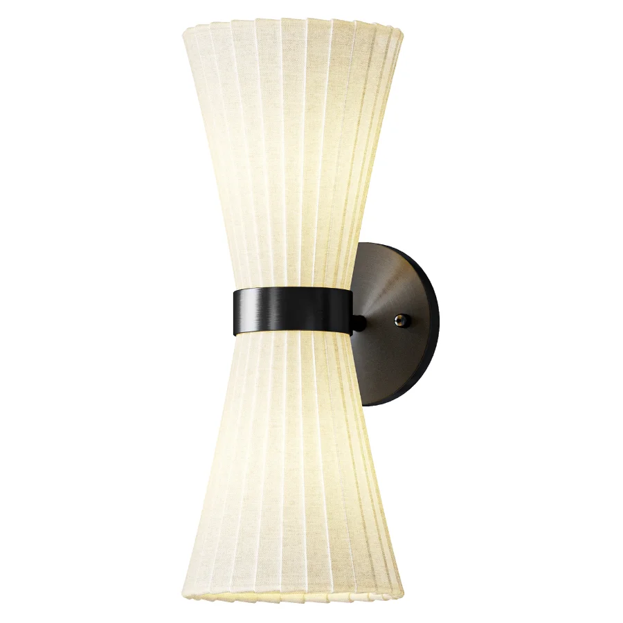Modo 2 Light Steel Dimmable Armed Sconce - Image 2