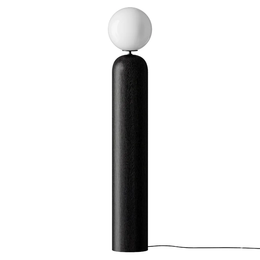 CB2 Ori Globe Floor Lamp with Black Wood Base - Image 2