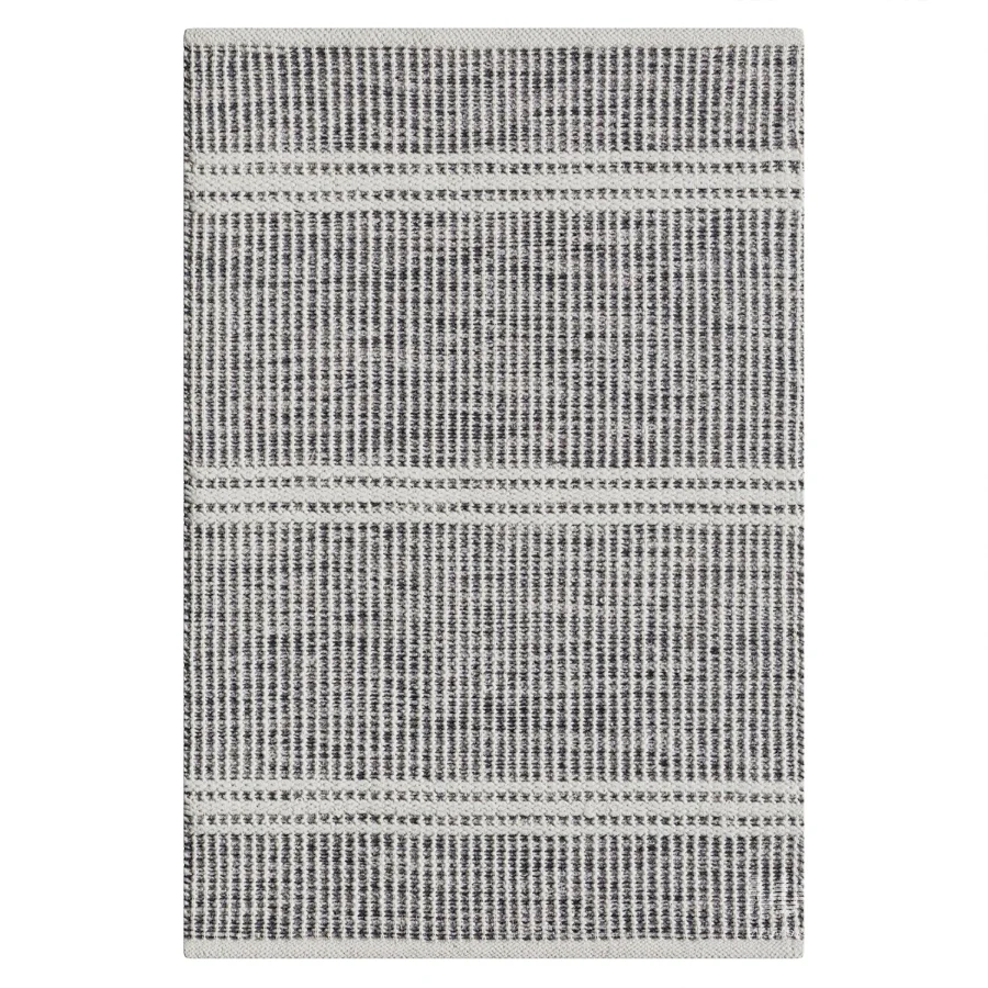 Malta Grey Handwoven Wool Rug - Image 2