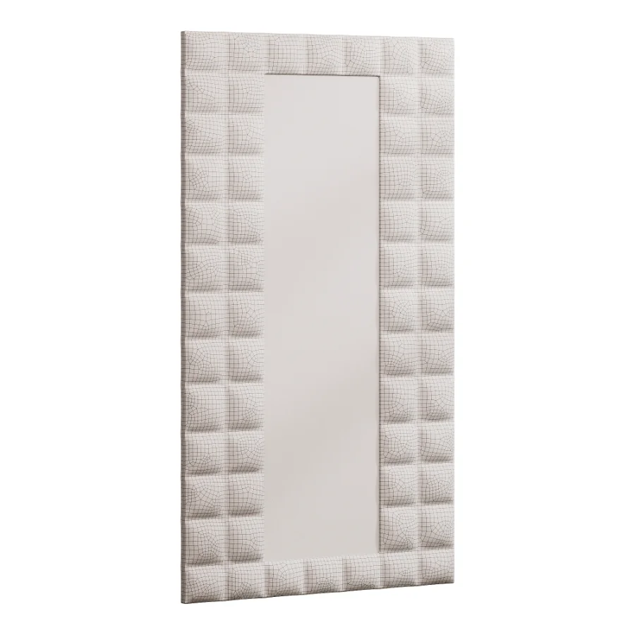 Modern Fabric Upholstered Full Length Floor Mirror 14 - Image 9