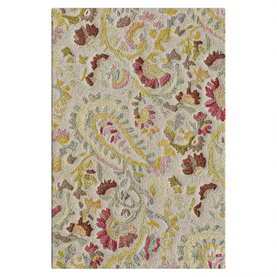 Ines Multi Hand Micro Hooked Wool Rug - Image 2