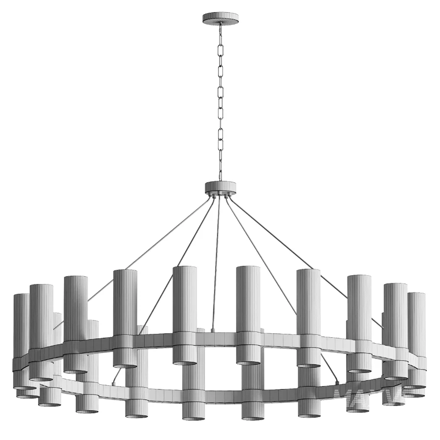Dhreej 20 Light Wagon Wheel Chandelier - Image 3
