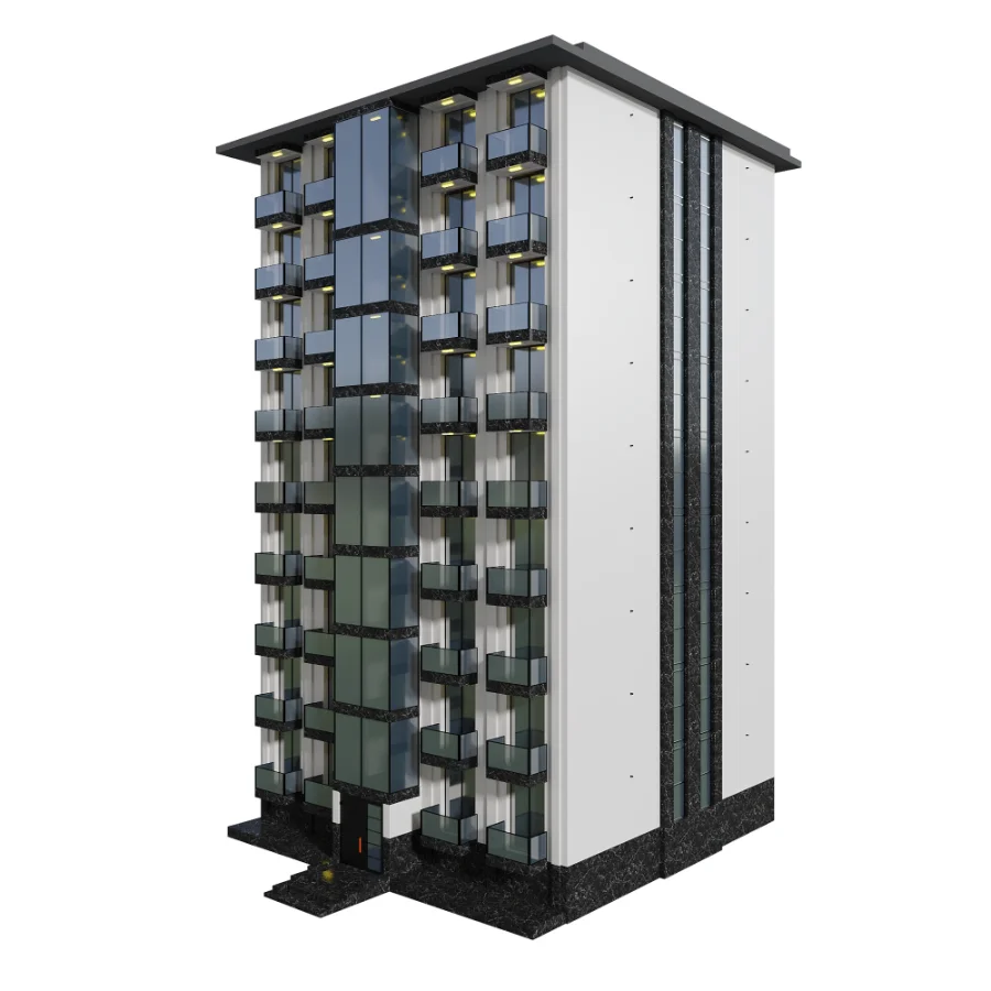 Modern Residential Building Model - Image 2