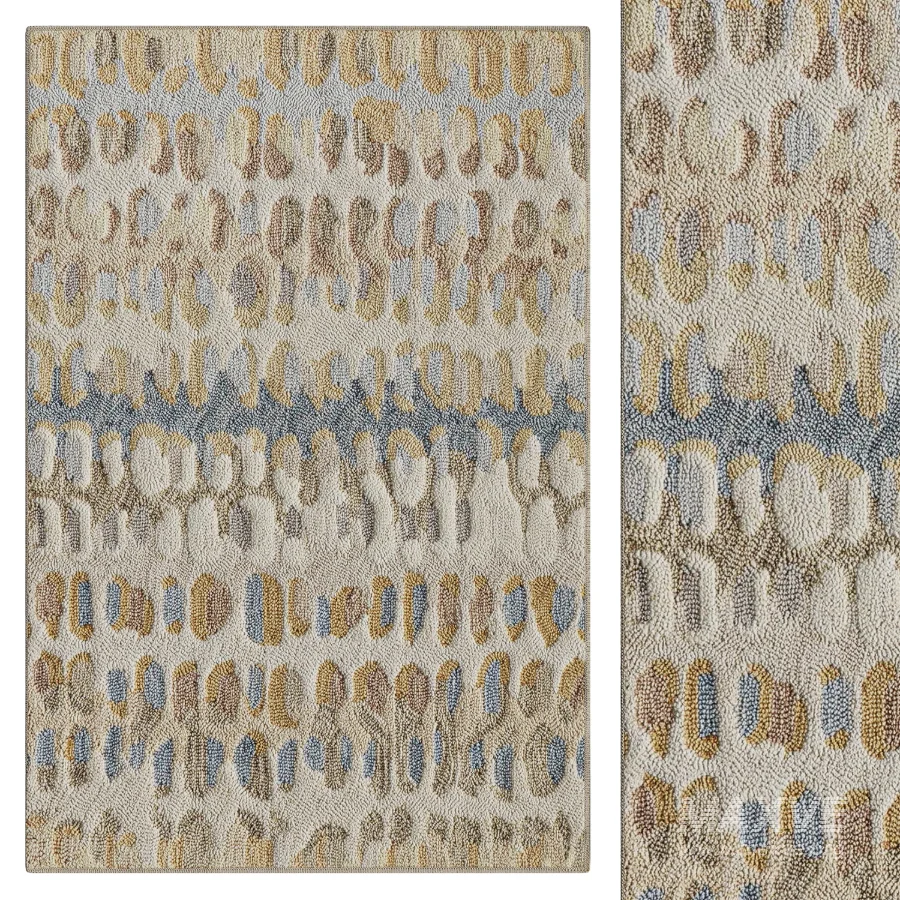 Paint Chip Natural Machine Washable Rug - Image 1