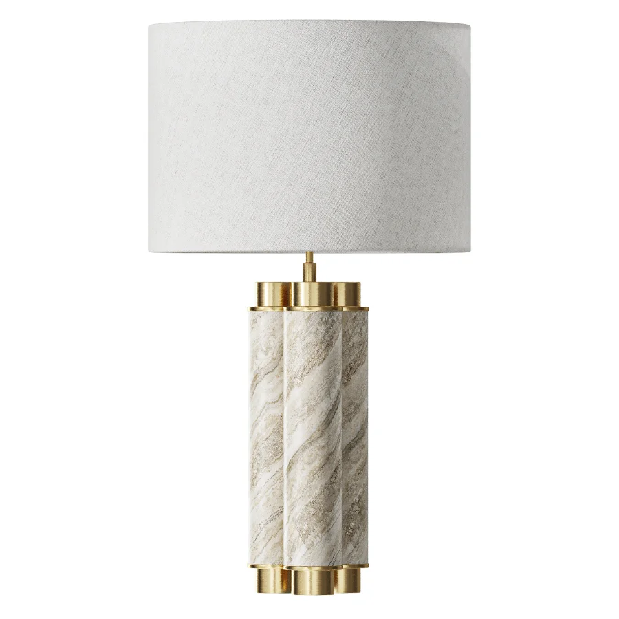 3 Clump Travertine Table Lamp Brilliant Maker - Image 2