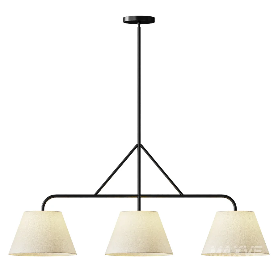 Pottery Barn Fallon Forged Iron Linear Pendant - Image 1