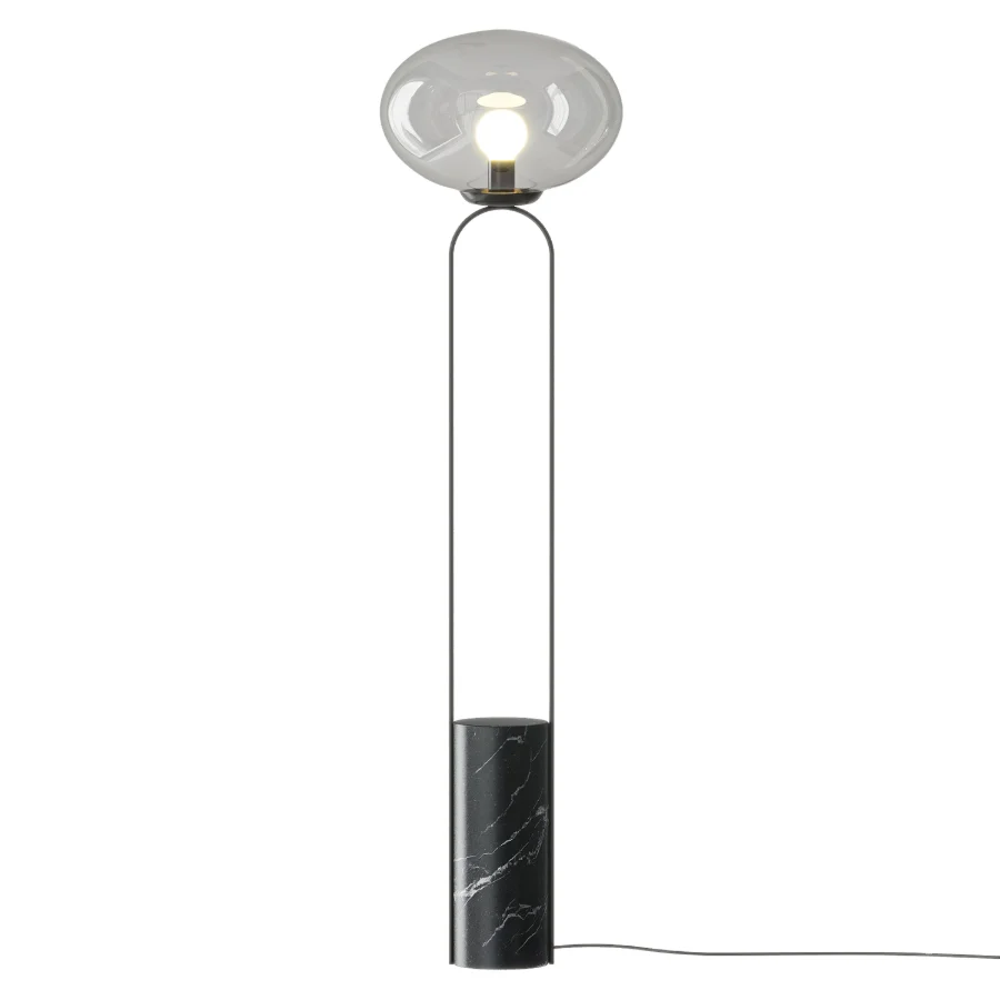 CB2 Polo Black Marble Floor Lamp - Image 1