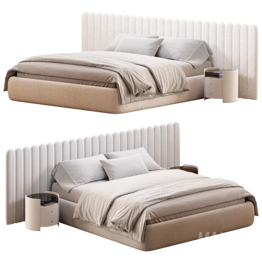 Savoyardi bed with wide headboard - Image 1