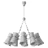 Clarkson White Glass Brass 10 Light Chandelier - Thumbnail 3