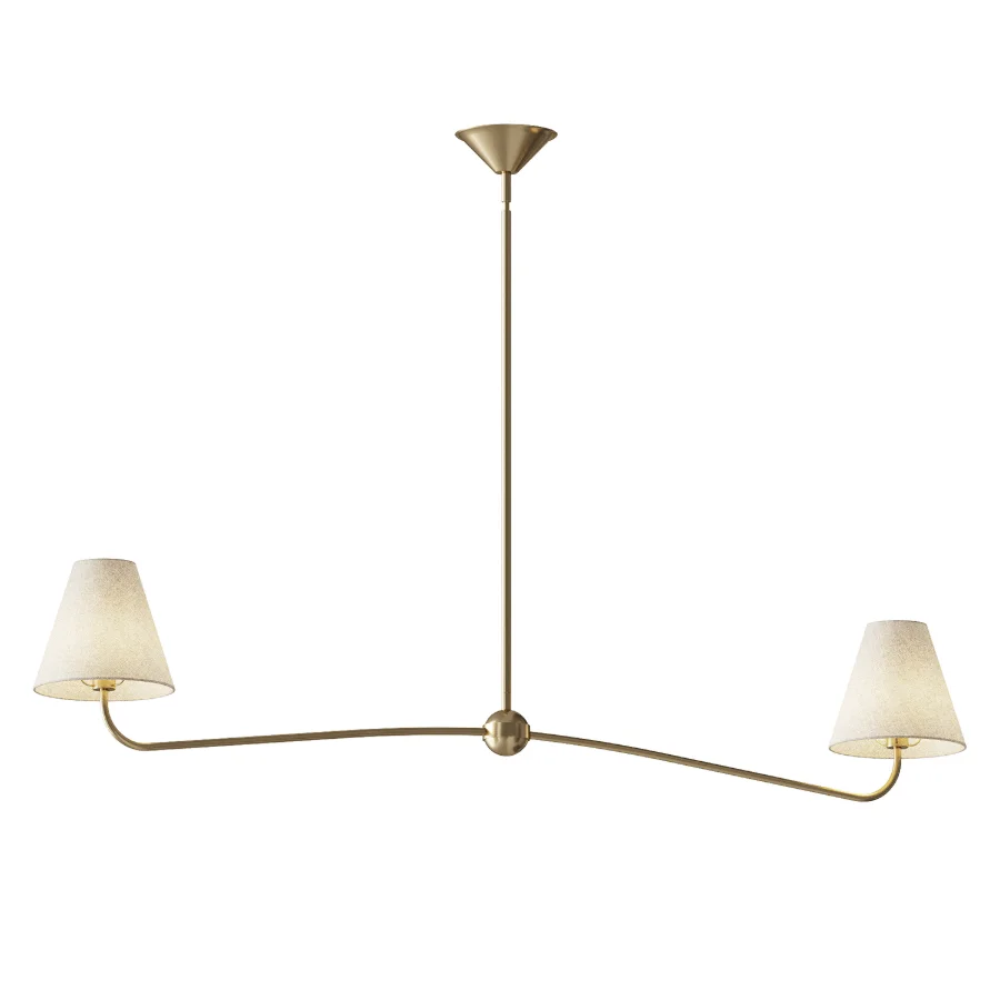 West Elm Simone Linear 2 Light Chandelier - Image 2