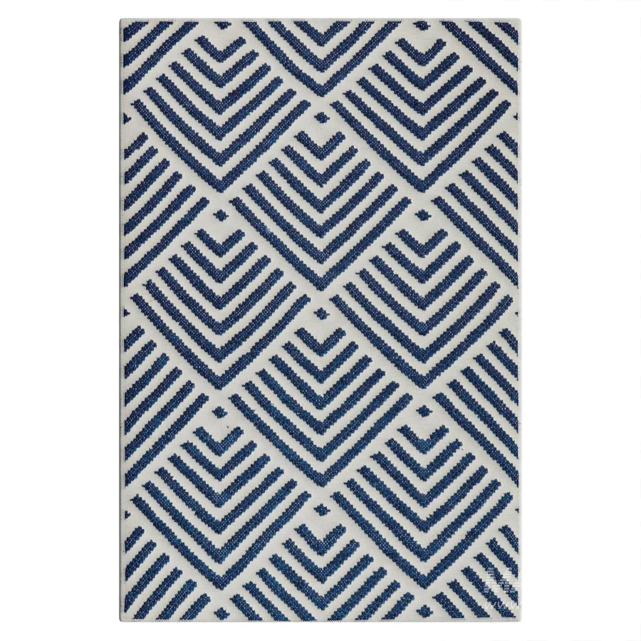 Cleo Navy Machine Washable Rug - Image 2