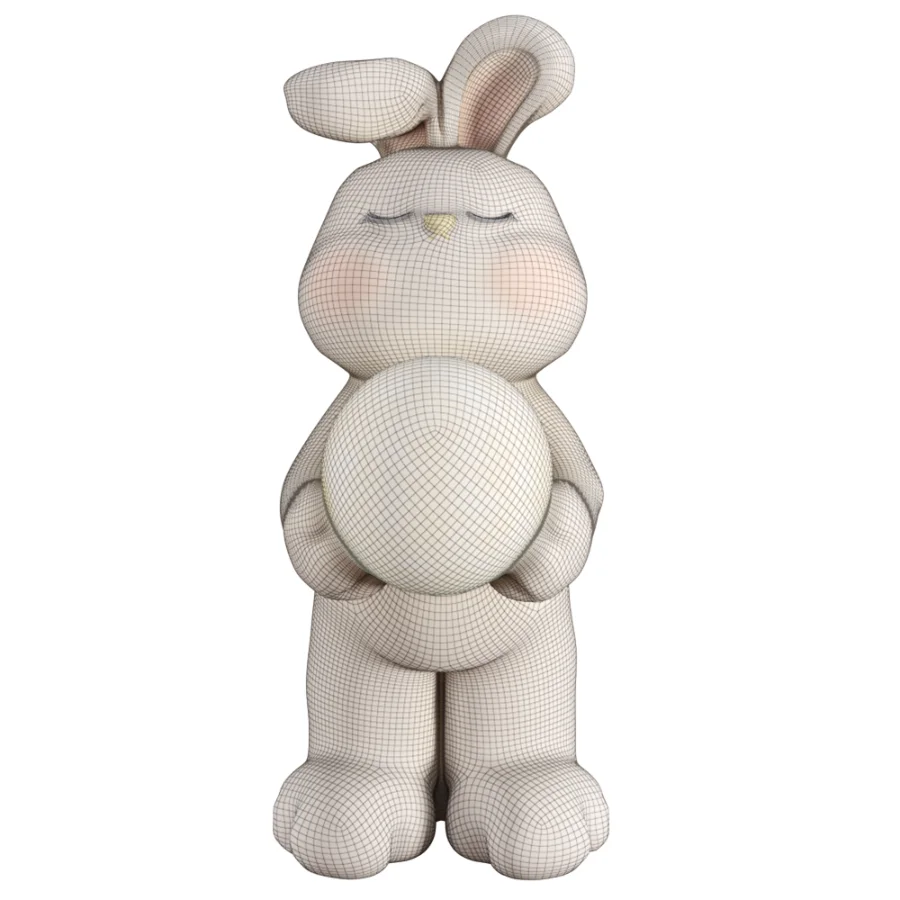 Stylized Rabbit Figurine Moon Lamp - Image 3