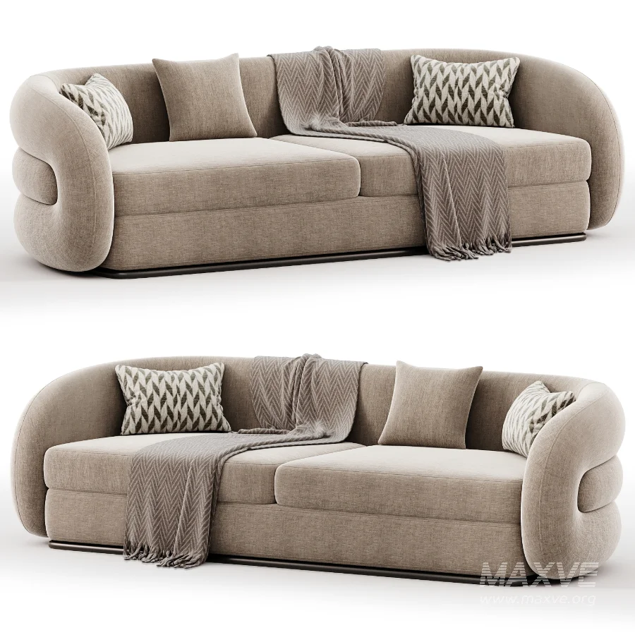 Verona Soffgrupp Beige Guld Sofa - Image 4