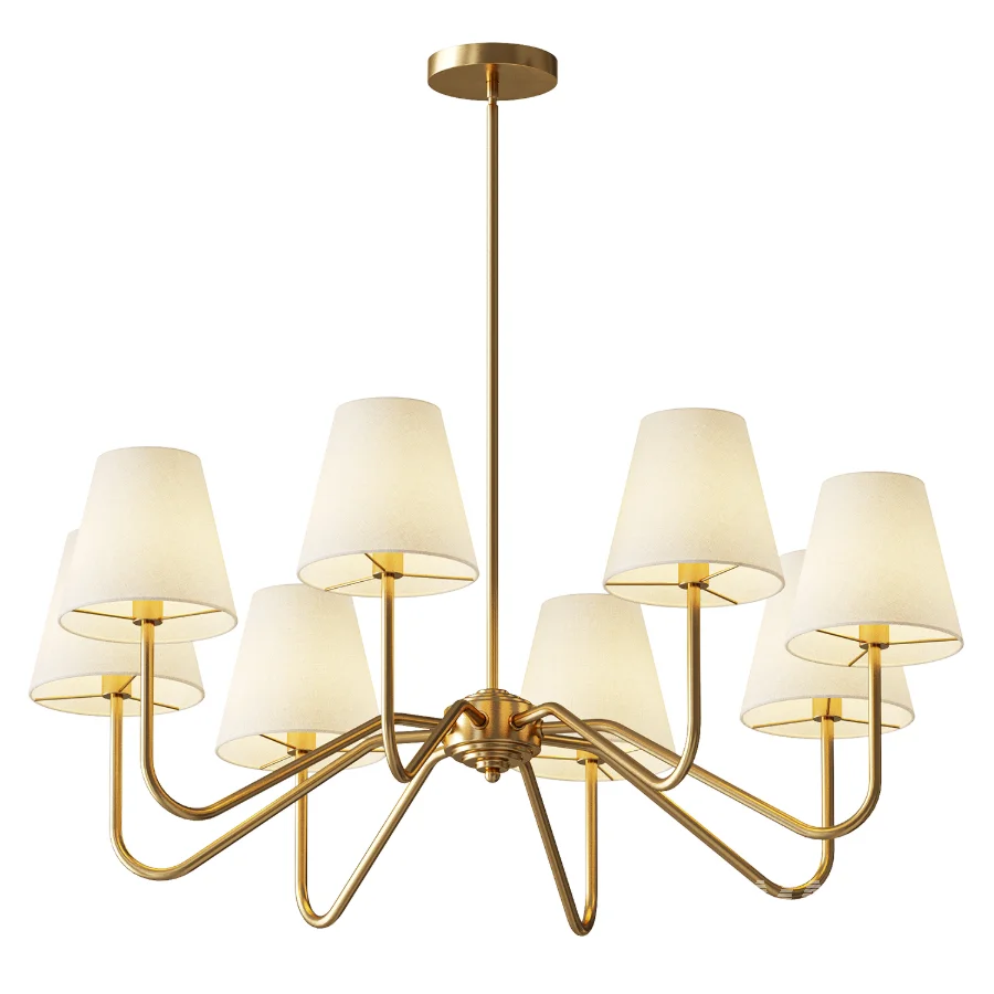 Lassen Brass Chandelier Docos - Image 1