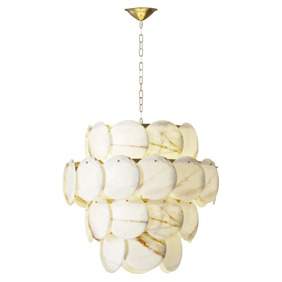 LINKORI Natural Alabaster Chandelier - Image 1