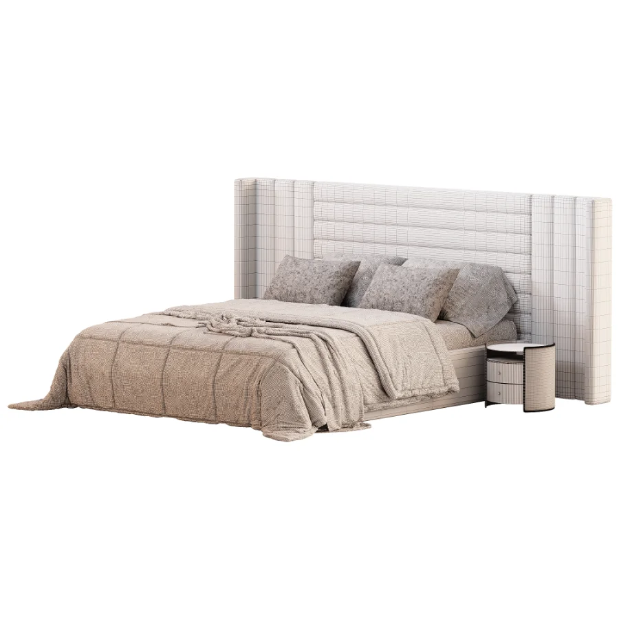 Sauvignon bed with wide headboard - Image 6