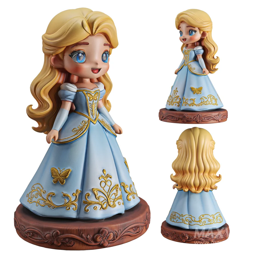 Stylized Elsa Girl Character Kid Cartoon - Image 3