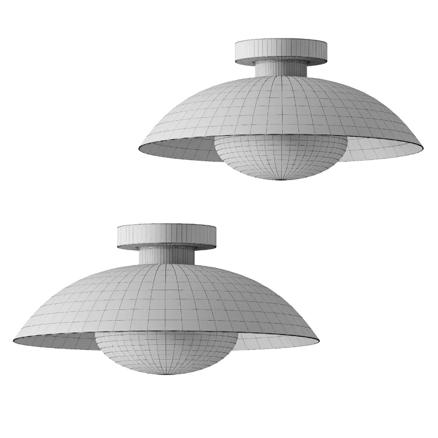 West Elm Bezel Glass Flush mount - Image 1