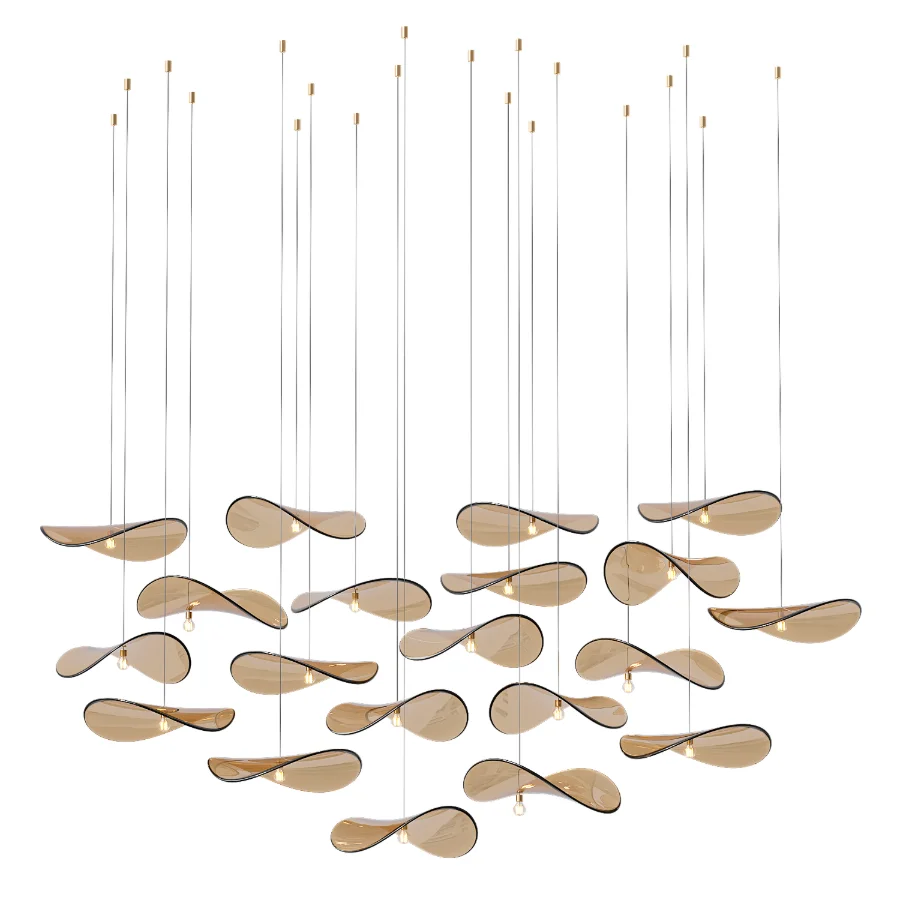 Wave Floating Leaf Chandelier - Image 3