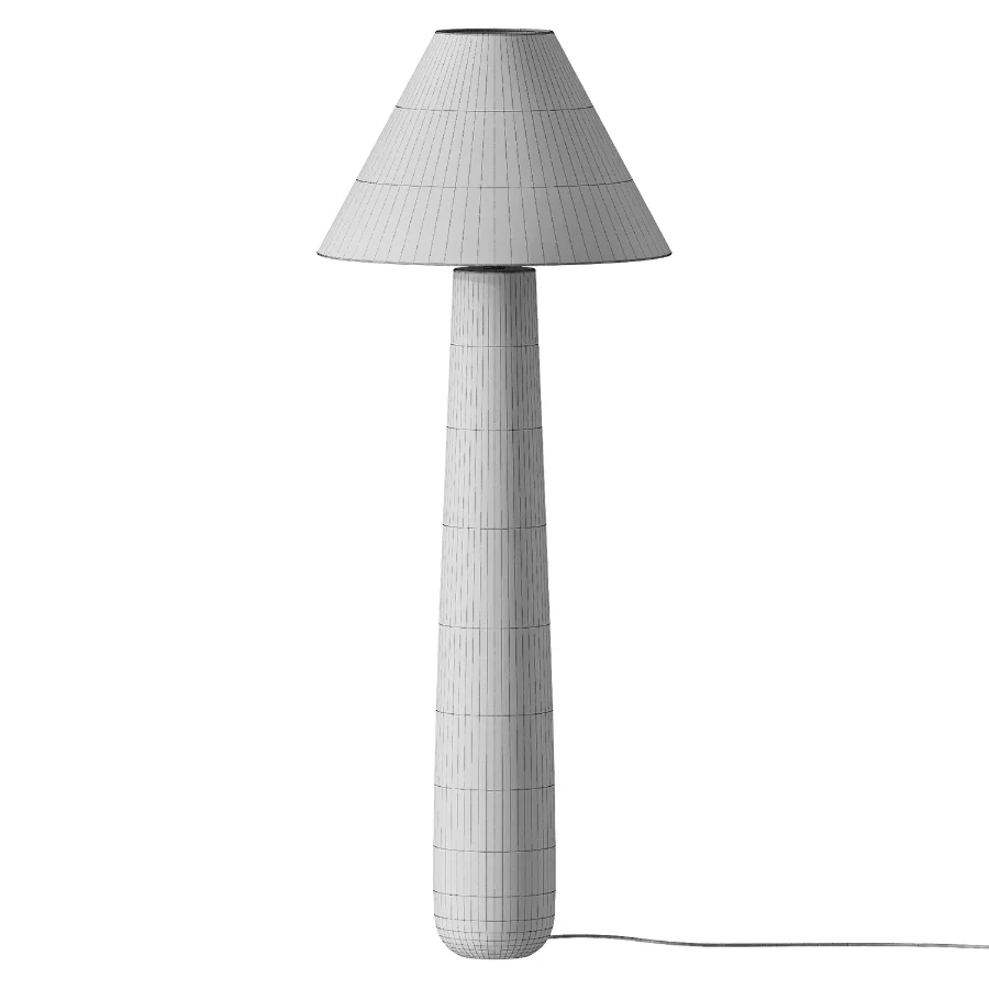 CB2 Polar White Cement Floor Lamp - Image 2