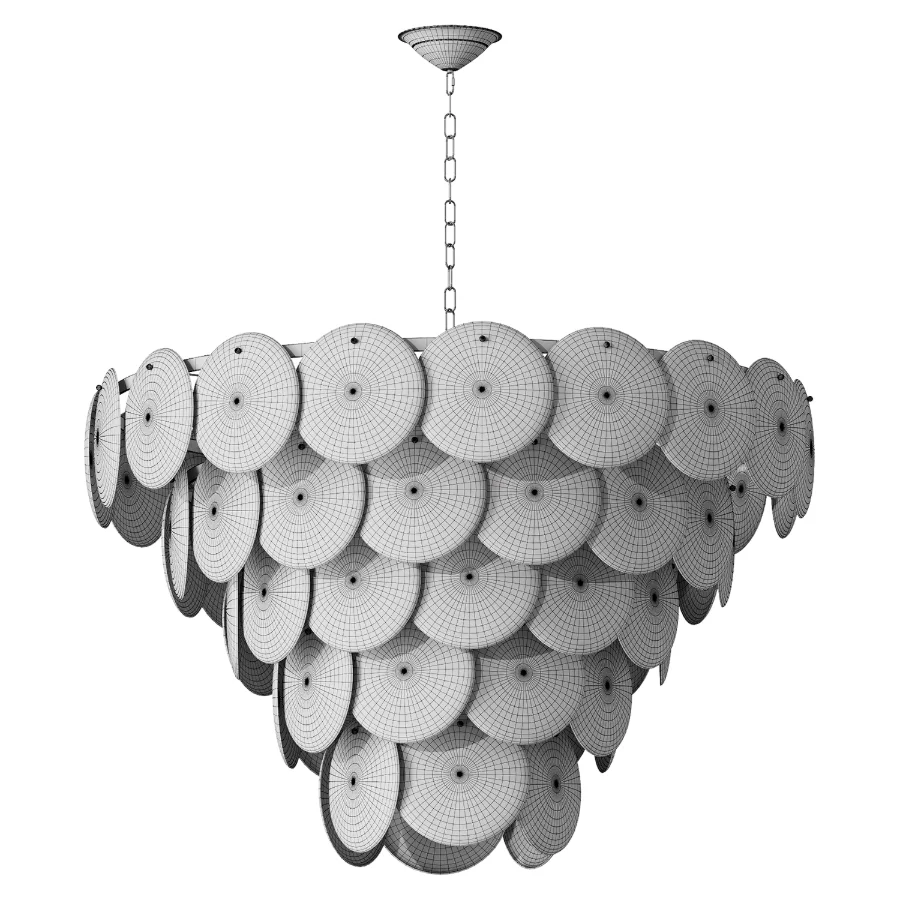 Linkori Natural Alabaster Chandelier 5 Tier Pendant Light - Image 3